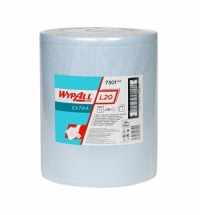 фото: Протирочный материал Kimberly-Clark WypAll L20 7301, для сильных загрязнений, в рулоне, 190м, 2 слоя, синий