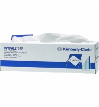 Протирочные салфетки Kimberly-Clark WypAll L40 7461 листовые, 100шт, 1 слой, белые