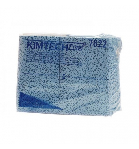 фото: Протирочные салфетки Kimberly-Clark Kimtech 7622 листовые, 35шт, 1 слой, синие