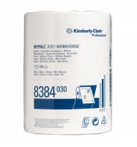 Протирочный материал Kimberly-Clark WypAll X70 8384, высокая впитываемость, в рулоне, 190м, 1 слой, белый