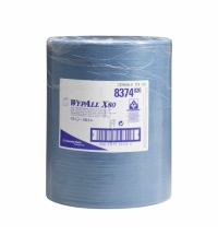 фото: Протирочный материал Kimberly-Clark WypAll Х80 8374, высокая впитываемость, в рулоне, 180.5м, 1 слой, синий