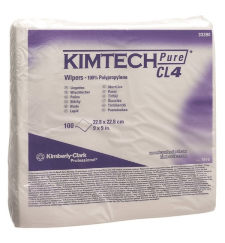 фото: Протирочные салфетки Kimberly-Clark Kimtech Pure CL4 7605 100шт, белые, индивидуальные